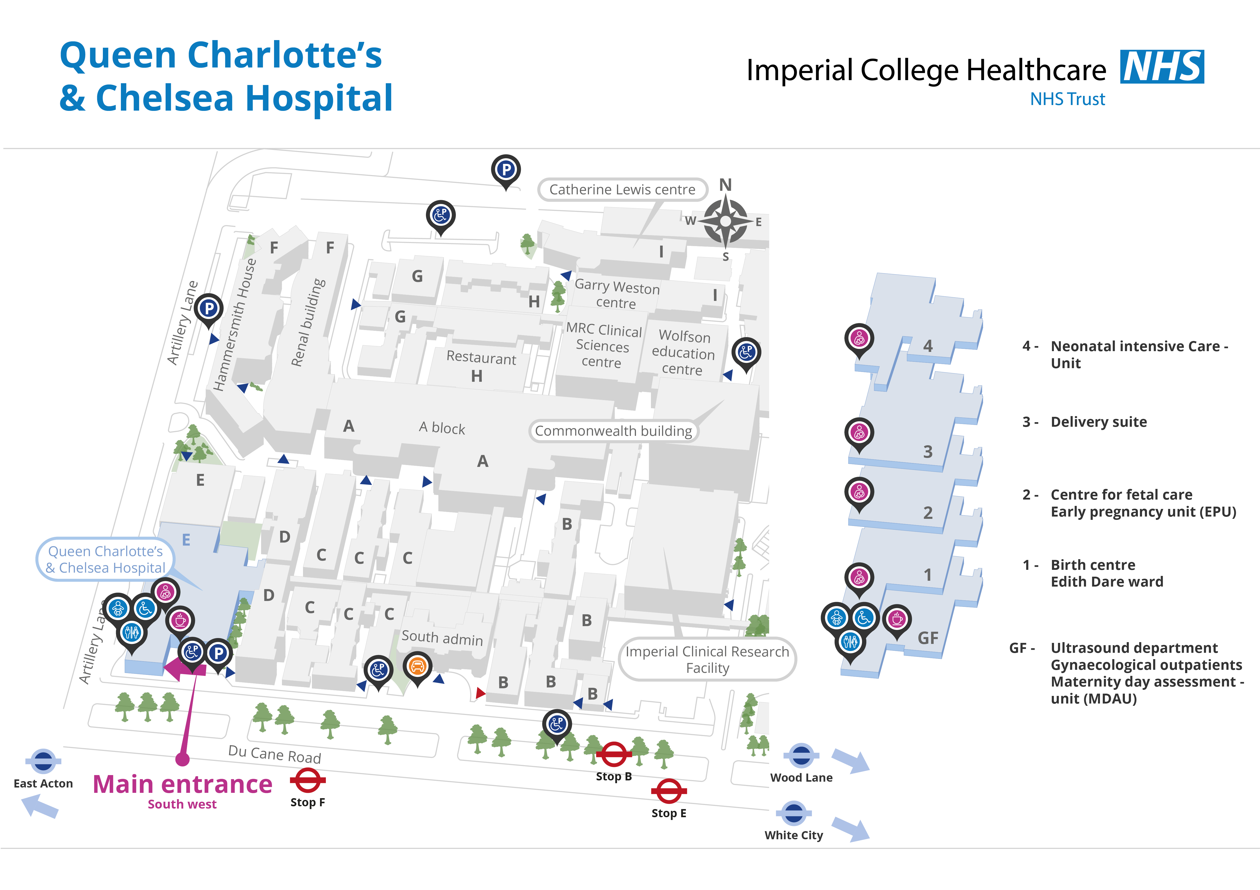 Imperial College Healthcare Nhs Trust Queen Charlotte S And Chelsea Hospital Site Map