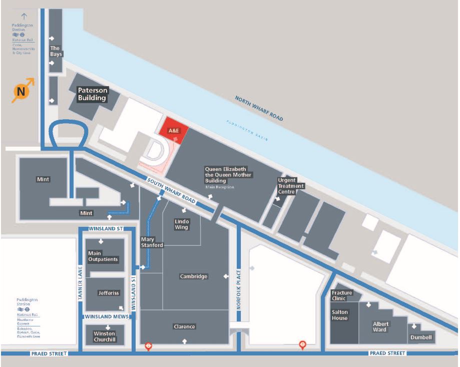 Imperial College Healthcare NHS Trust Hospital map